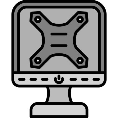 Bilgisayar masaüstü. Web simgesi basit tasarım