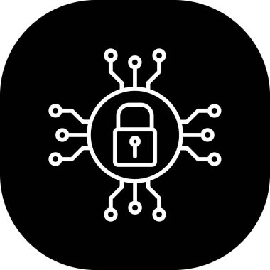 Kilit. Web simgesi basit illüstrasyon