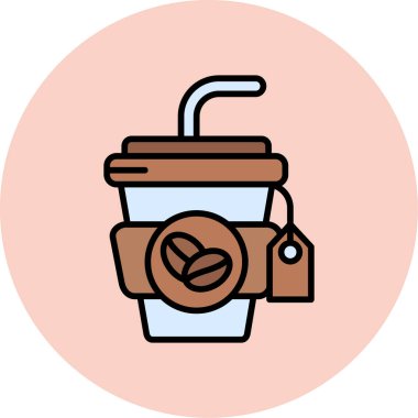 Kahve. Web simgesi basit tasarım