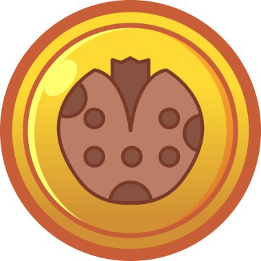 Çikolata parçacıklı simge, çizgi film tarzı