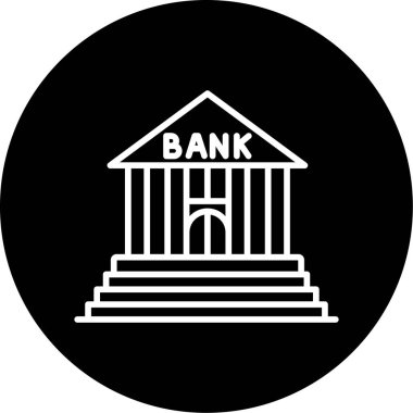 banka simgesi vektör illüstrasyonu
