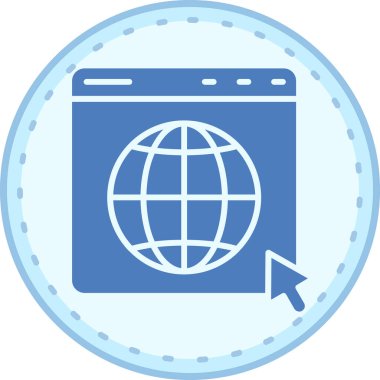 tarayıcı web simgesi, vektör illüstrasyonu