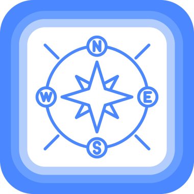 Pusula. Web simgesi basit illüstrasyon