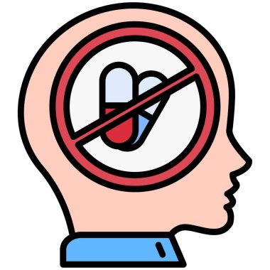 Beyin. Web simgesi basit illüstrasyon