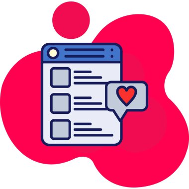 Sosyal ağ simgesi, vektör illüstrasyonu