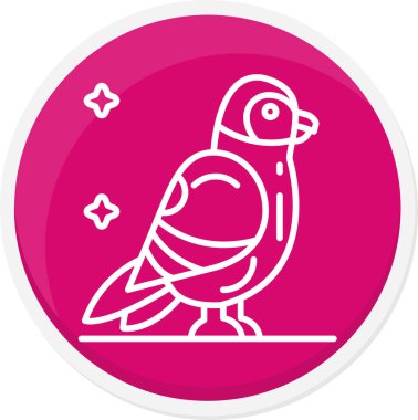 kuş simgesi vektör illüstrasyonu