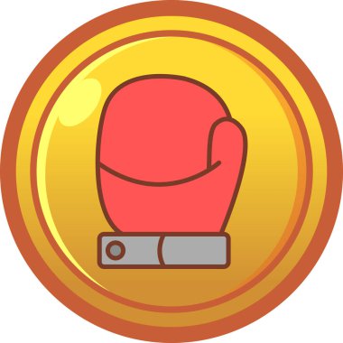 Boks eldiveni simge vektör çizim