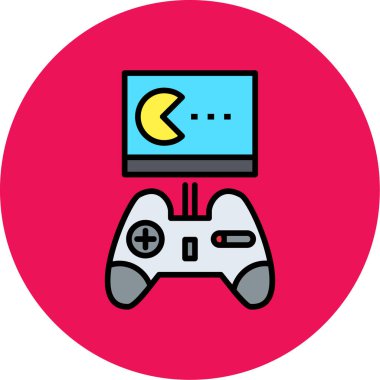 Oyun. Web simgesi basit illüstrasyon