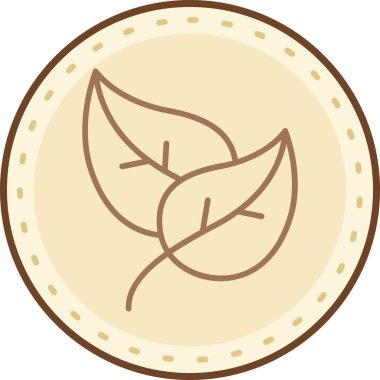 Yaprak. Web simgesi basit illüstrasyon