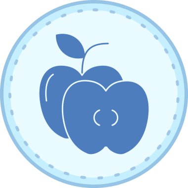 Elma. Web simgesi basit illüstrasyon