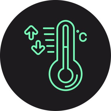 termometre simgesi vektör illüstrasyonu