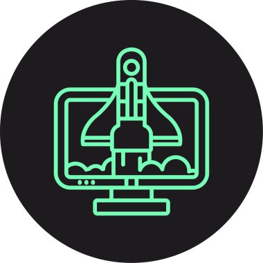 Eşsiz Radar Vektör Satır Simgesi