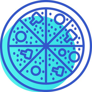 pizza. Web simgesi basit illüstrasyon