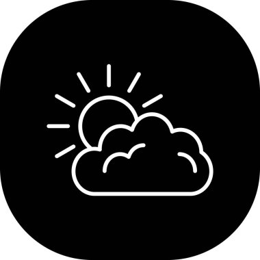 Hava durumu. Web simgesi basit illüstrasyon