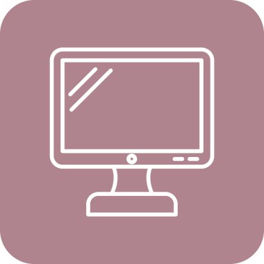 Ekran vektörü simgesini modern illüstrasyonunu izle