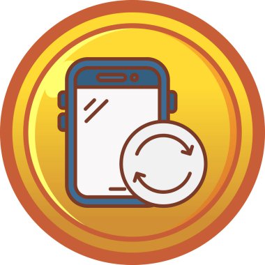 Cep telefonu simgesi, vektör illüstrasyonu