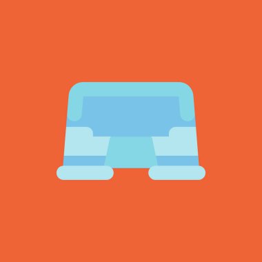 Mavi arkaplanda dondurma vektör simgesi