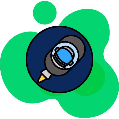 Çizgi film fırça simgesinin vektör çizimi