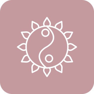 Lotus çiçeği web simgesi, vektör illüstrasyonu