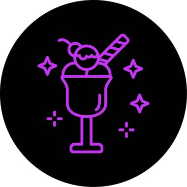 Bir içecek simgesinin vektör illüstrasyonu