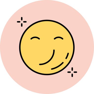 Yüz. Web simgesi basit illüstrasyon