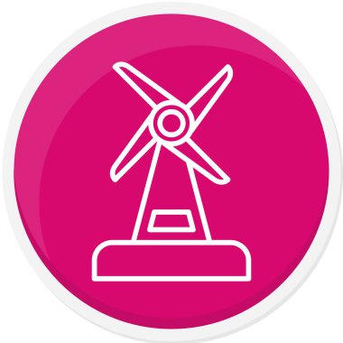 Soyut arka grupta yel değirmeni simgesi izole edildi