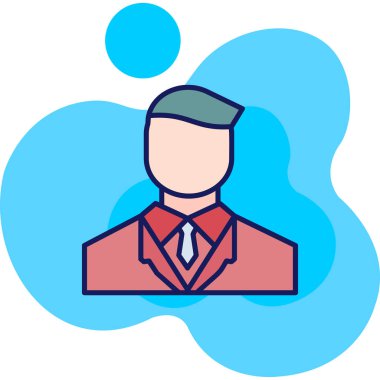 Avatar Adam simgesi. Web için insan vektör simgelerinin özet çizimi