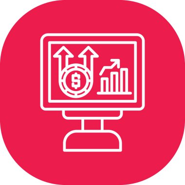 Bilgisayar simgesinin iş konsepti vektör illüstrasyonu