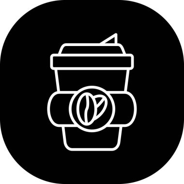 Kahve simgesinin vektör illüstrasyonu