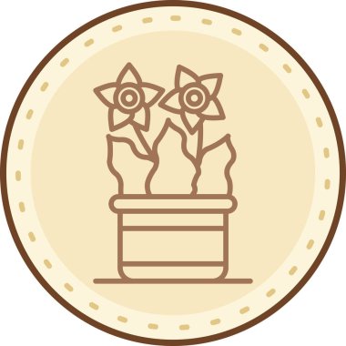 Bitki. Web simgesi basit illüstrasyon