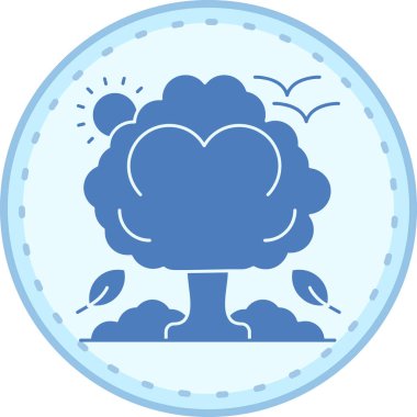 Bir ağaç simgesinin vektör illüstrasyonu