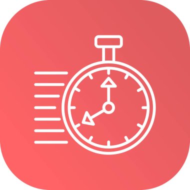 Kronometre simgesi, vektör illüstrasyonu