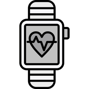 Akıllı saat simgesi. beyaz arkaplanda izole edilmiş web tasarımı için modern akıllı vektör simgesi