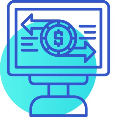 Bilgisayar. Web simgesi basit illüstrasyon