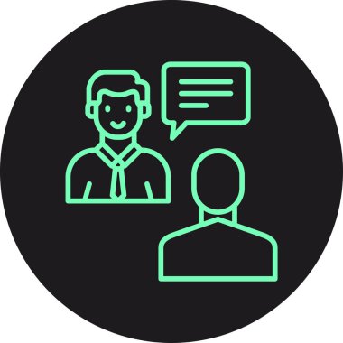 Müşteri servis simgesi vektör illüstrasyonu