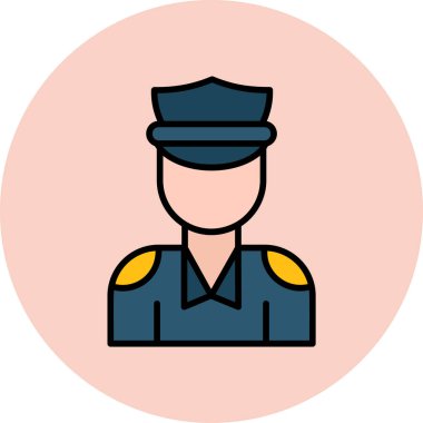 polis vektör simgesi modern basit vektör illüstrasyonu