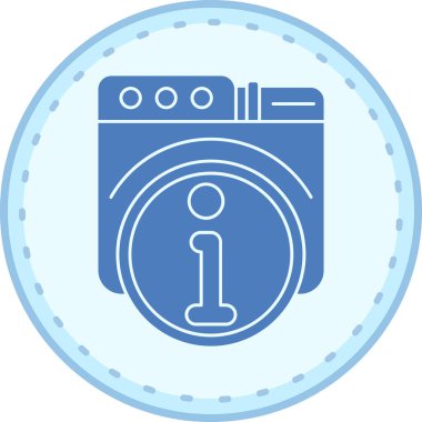 Bir çamaşır makinesi simgesinin vektör çizimi