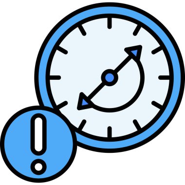 Kronometre simgesi, vektör illüstrasyonu