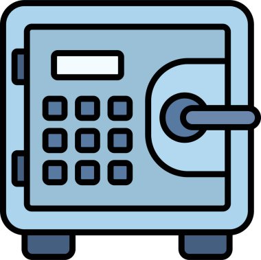 Banka güvenli para kilidi simgesi