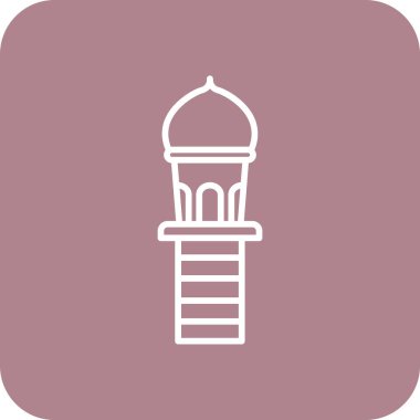 cami web simgesi, vektör illüstrasyonu