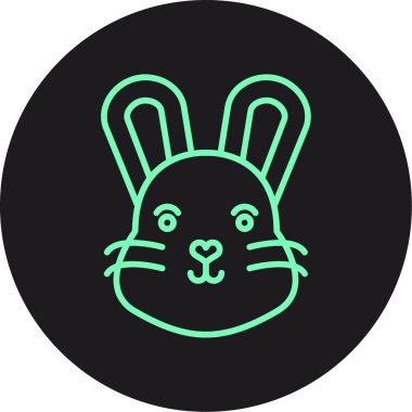 Tavşan simgesi vektör illüstrasyonu