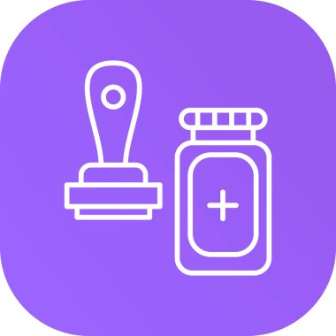 Tıbbi şişe simgesi, vektör illüstrasyonu