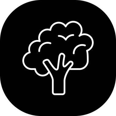 Bir ağaç simgesinin vektör illüstrasyonu