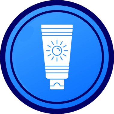 Mavi bir simgenin vektör illüstrasyonu