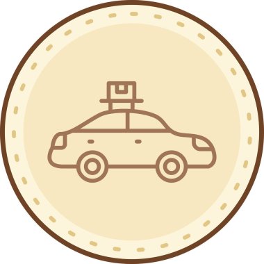 - Araba. Web simgesi basit illüstrasyon