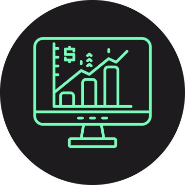 vektör lcd simgesi illüstrasyonu