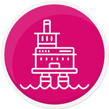 Su kulesi simgesi, basit biçim illüstrasyonu