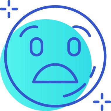 Üzgün surat. Basit tasarım