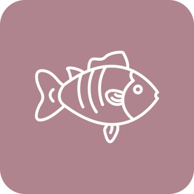 Balık simgesinin vektör illüstrasyonu