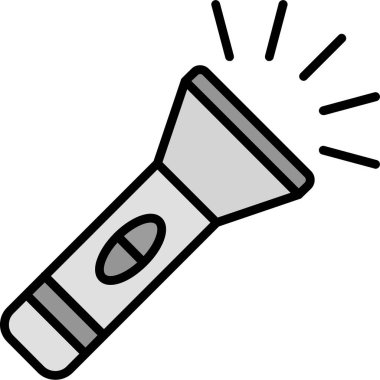 Meşale. Web simgesi basit illüstrasyon